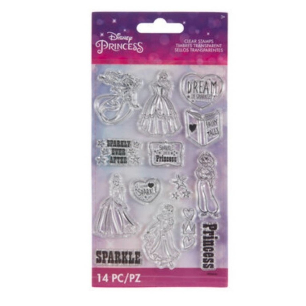 4/$20 New Disney princess 14 Pcs clear stamp stamps diy card scrapbook